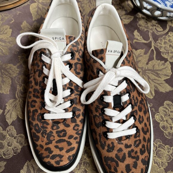 Via Spiga Leopard Trainers NWOT 8 - Picture 2 of 8